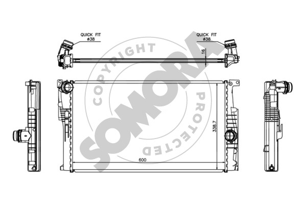 Picture of SOMORA - 040840 - Radiator, engine cooling (Cooling System)