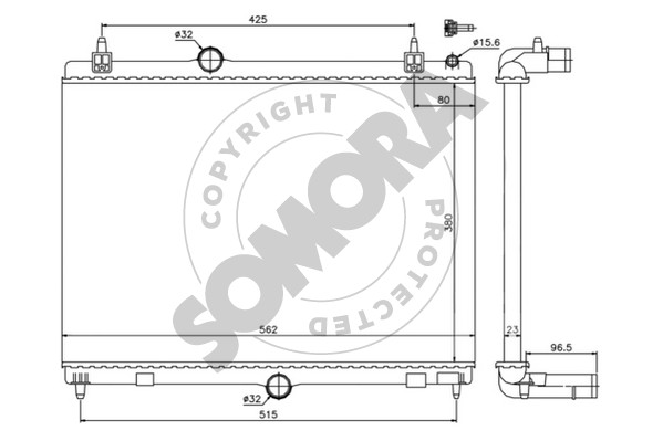 Picture of SOMORA - 052540A - Radiator, engine cooling (Cooling System)