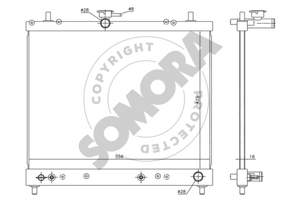 Picture of Radiator -  engine cooling - SOMORA - 072140