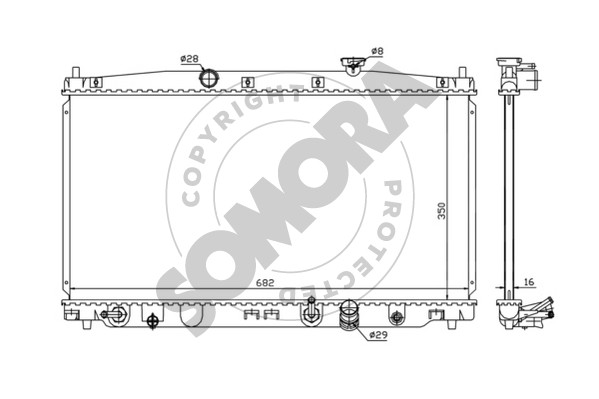 Picture of SOMORA - 128540 - Radiator, engine cooling (Cooling System)