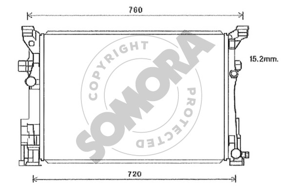 Picture of SOMORA - 175440A - Radiator, engine cooling (Cooling System)
