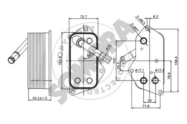 Picture of SOMORA - 040765A - Oil Cooler, engine oil (Lubrication)