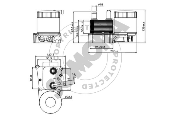 Picture of SOMORA - 093465B - Oil Cooler, engine oil (Lubrication)