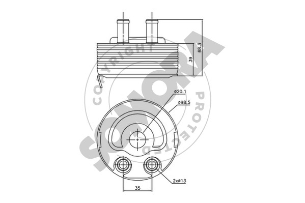 Picture of Oil Cooler -  engine oil - SOMORA - 193465