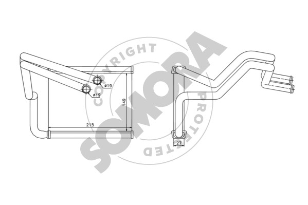 Picture of SOMORA - 138050 - Heat Exchanger, interior heating (Heating/Ventilation)