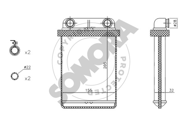 Picture of Heat Exchanger -  interior heating - SOMORA - 212050