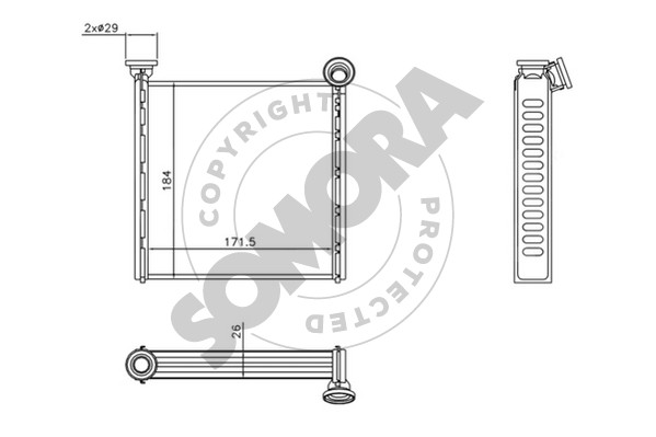 Picture of SOMORA - 351250 - Heat Exchanger, interior heating (Heating/Ventilation)