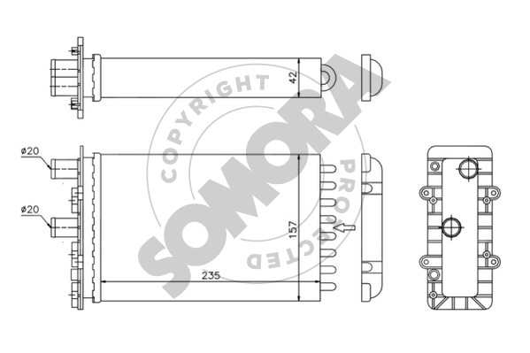 Picture of SOMORA - 354050 - Heat Exchanger, interior heating (Heating/Ventilation)