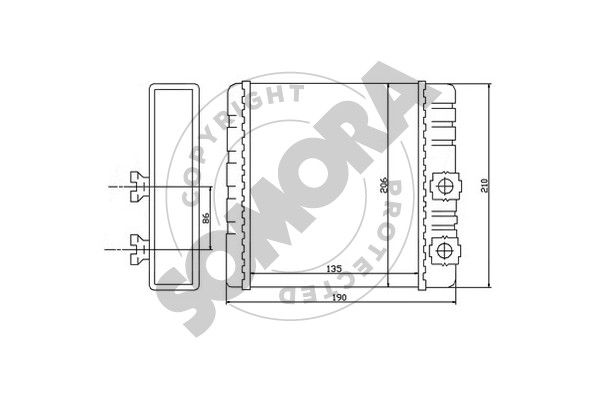 Picture of SOMORA - 040550A - Heat Exchanger, interior heating (Heating/Ventilation)