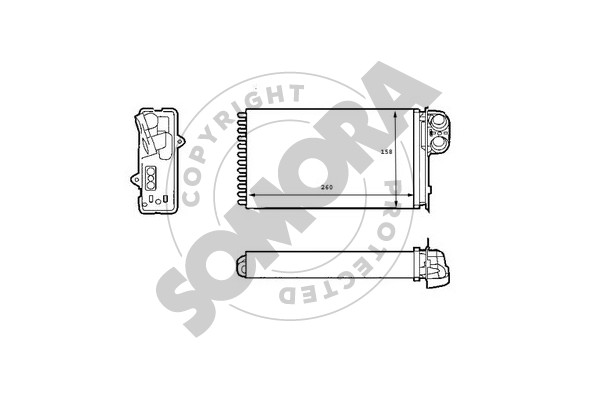 Picture of SOMORA - 246050 - Heat Exchanger, interior heating (Heating/Ventilation)