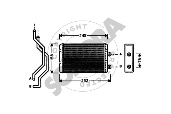 Picture of Heat Exchanger -  interior heating - SOMORA - 081350