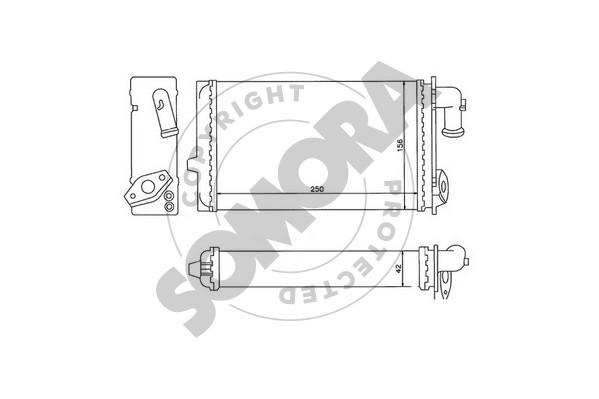 Picture of SOMORA - 220950 - Heat Exchanger, interior heating (Heating/Ventilation)