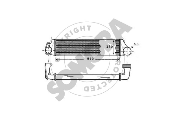 Picture of SOMORA - 040545A - Intercooler, charger (Air Supply)