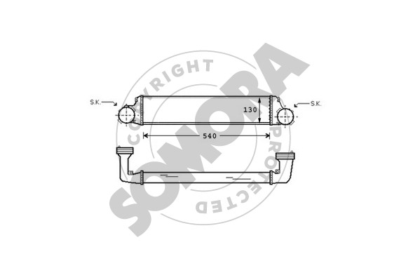 Picture of SOMORA - 040545B - Intercooler, charger (Air Supply)