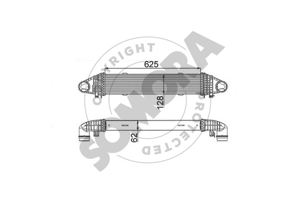 Picture of SOMORA - 171445B - Intercooler, charger (Air Supply)