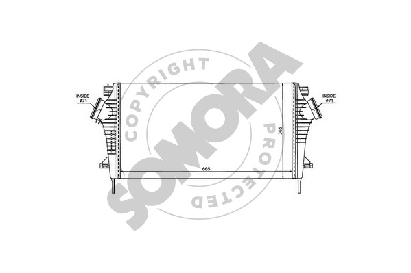 Picture of SOMORA - 210845 - Intercooler, charger (Air Supply)