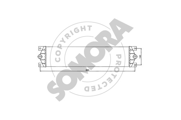 Picture of SOMORA - 245545A - Intercooler, charger (Air Supply)