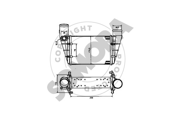Picture of SOMORA - 021345 - Intercooler, charger (Air Supply)