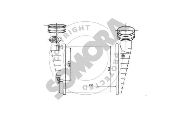 Picture of SOMORA - 021345A - Intercooler, charger (Air Supply)