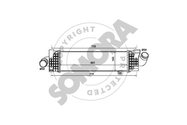 Picture of SOMORA - 093645 - Intercooler, charger (Air Supply)