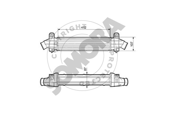 Picture of SOMORA - 095245 - Intercooler, charger (Air Supply)