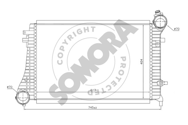 Picture of SOMORA - 351045A - Charge Air Cooler (Air Supply)