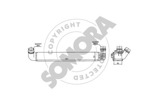 Picture of SOMORA - 248045 - Charge Air Cooler (Air Supply)