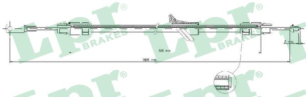 Picture of LPR - C1695B - Cable Pull, parking brake (Braking System)