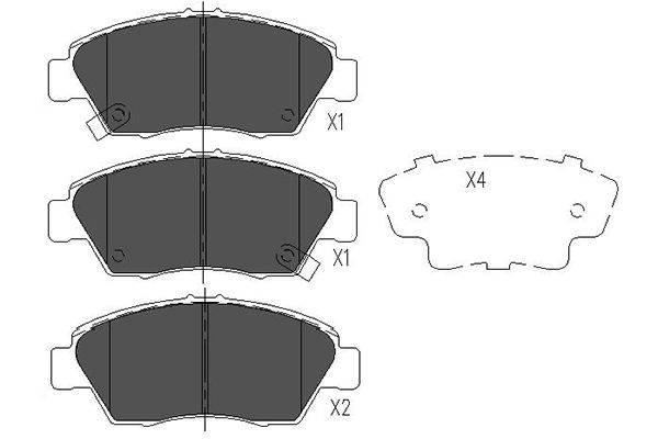 Picture of KAVO PARTS - KBP-2003 - Brake Pad Set, disc brake (Braking System)