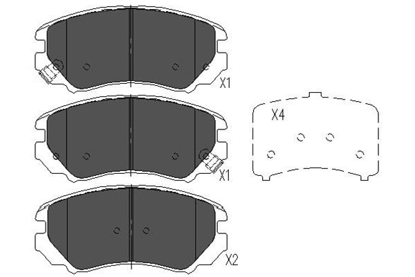 Picture of KAVO PARTS - KBP-3008 - Brake Pad Set, disc brake (Braking System)