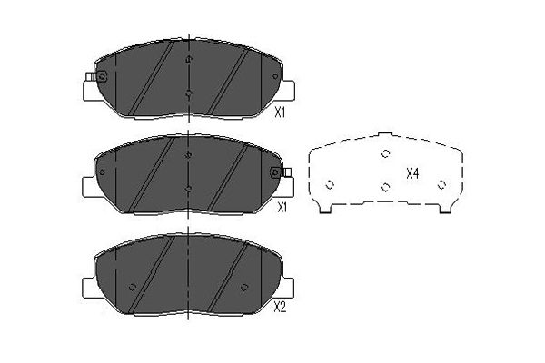 Picture of Brake Pad Set -  disc brake - KAVO PARTS - KBP-3023