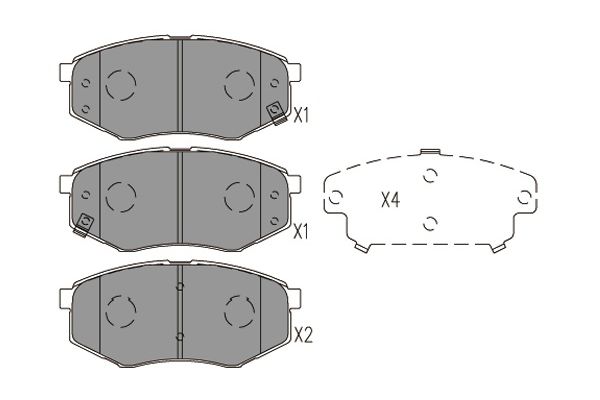 Picture of KAVO PARTS - KBP-4025 - Brake Pad Set, disc brake (Braking System)