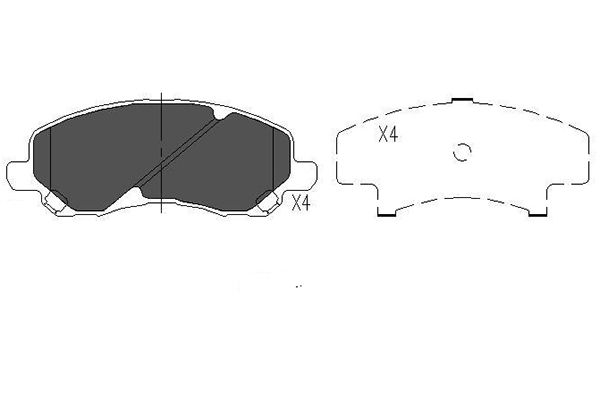 Picture of KAVO PARTS - KBP-5516 - Brake Pad Set, disc brake (Braking System)