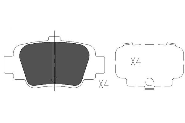 Picture of KAVO PARTS - KBP-6547 - Brake Pad Set, disc brake (Braking System)