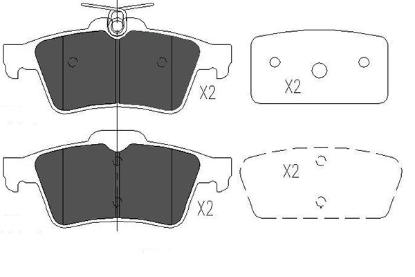 Picture of KAVO PARTS - KBP-6554 - Brake Pad Set, disc brake (Braking System)