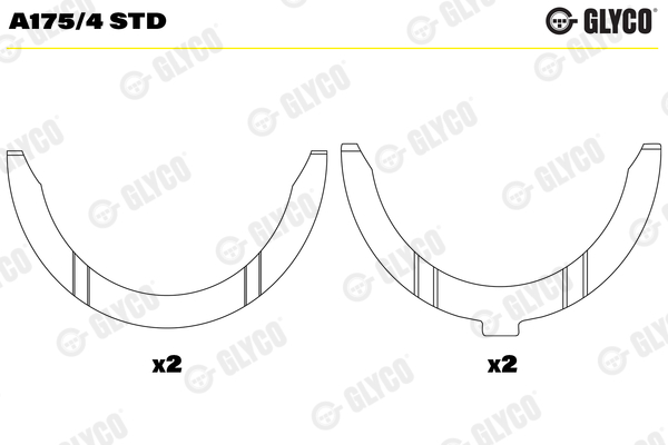 GLYCO - A175/4 STD - Odstojna podloška, kolenasto vratilo/radilica (Krivajni mehanizam)