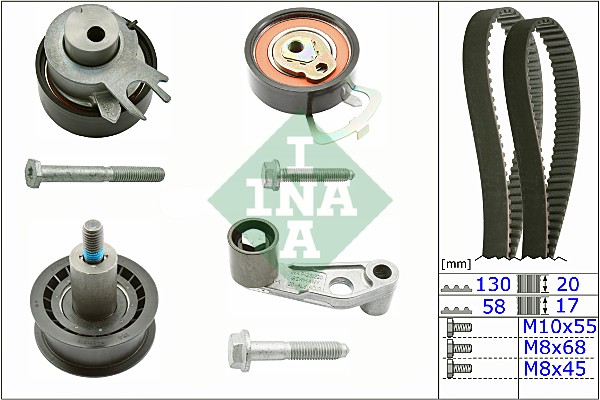 INA - 530 0089 10 - Komplet zupčastog kaiša (Kaišni prenos)