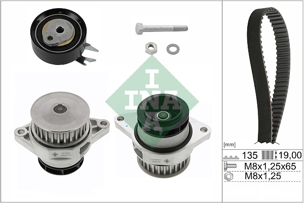 INA - 530 0166 30 - Pumpa za vodu + komplet zupčastog kaiša (Hlađenje)