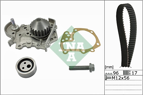 INA - 530 0191 31 - Pumpa za vodu + komplet zupčastog kaiša (Hlađenje)