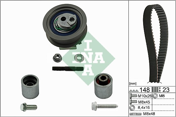 INA - 530 0445 10 - Komplet zupčastog kaiša (Kaišni prenos)