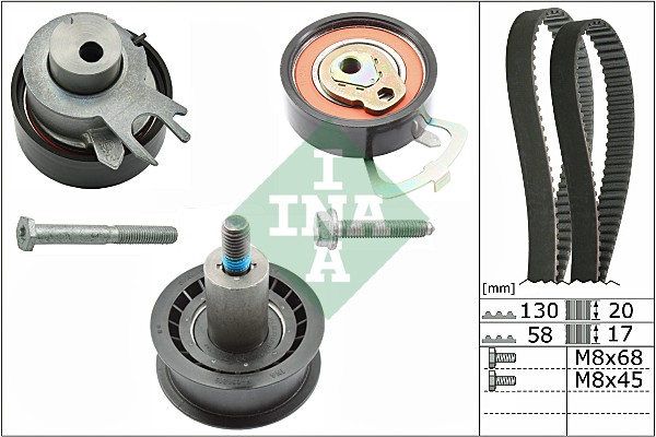 Slika INA - 530 0538 10 - Komplet zupčastog kaiša (Kaišni prenos)