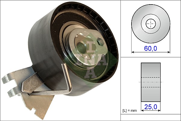 INA - 531 0572 10 - Zatezač, zupčasti kaiš (Kaišni prenos)