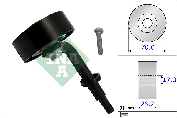 INA - 531 0783 10 - Zatezač, klinasti rebrasti kaiš (Kaišni prenos)