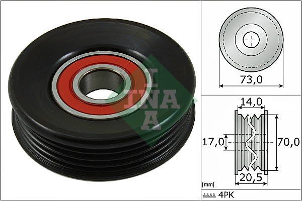 Slika INA - 531 0853 10 - Zatezač, klinasti rebrasti kaiš (Kaišni prenos)