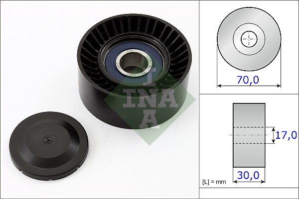 INA - 531 0873 10 - Zatezač, klinasti rebrasti kaiš (Kaišni prenos)