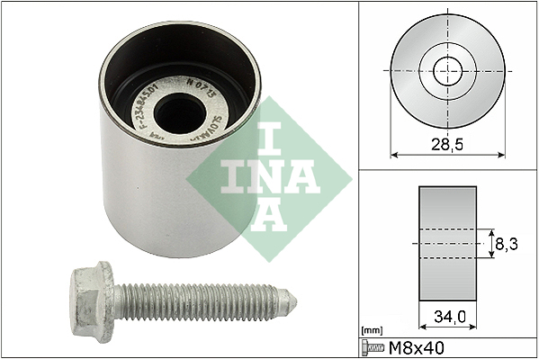 INA - 532 0197 10 - Usmeravajući/vodeći točkić, zupčasti kaiš (Kaišni prenos)