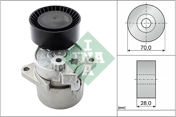 INA - 533 0017 10 - Zatezač kaiša, klinasti rebrasti kaiš (Kaišni prenos)
