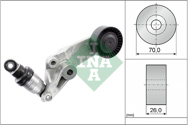 INA - 534 0016 10 - Zatezač kaiša, klinasti rebrasti kaiš (Kaišni prenos)