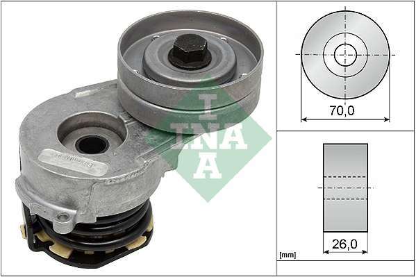 INA - 534 0321 10 - Zatezač kaiša, klinasti rebrasti kaiš (Kaišni prenos)