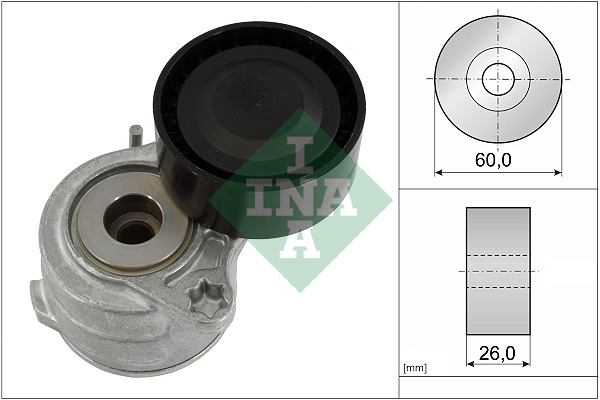 INA - 534 0653 10 - Zatezač, klinasti rebrasti kaiš (Kaišni prenos)